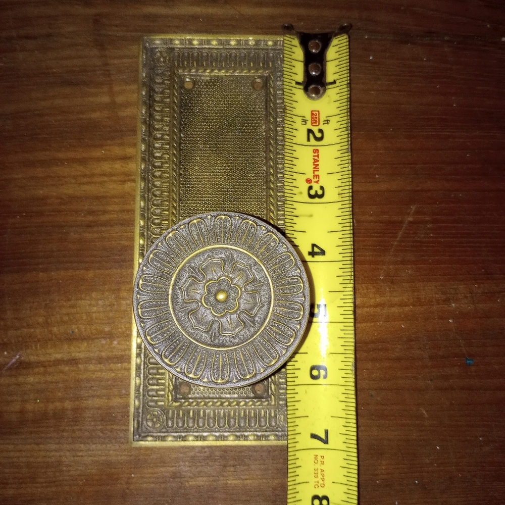 Vintage solid brass door pulls - Picture 2 of 6